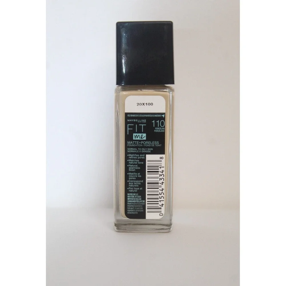 Maybelline Fit Me Matte & Poreless Liquid Foundation Makeup - 102 Fair Porcelain